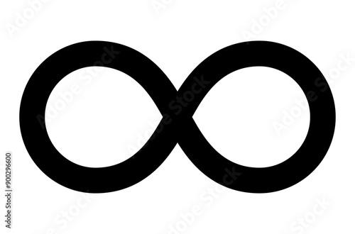 Infinity symbol on white background