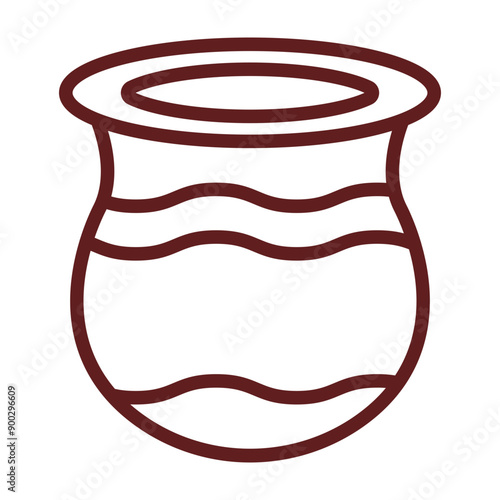 Clay Vector Line Maroon Design