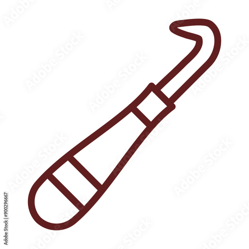 Crochethook Vector Line Maroon Design