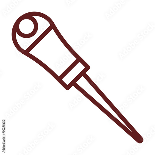 Awl Vector Line Maroon Design