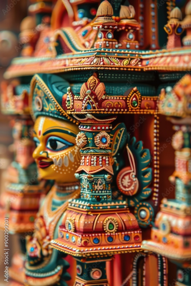 A detailed view of a figurine or sculpture depicting a human figure, useful for art and design projects A detailed view of a figurine or sculpture depicting a human figure, useful for art and design projects