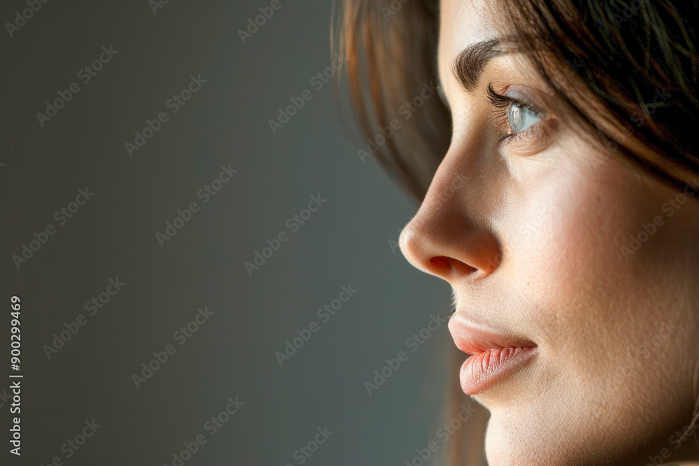 Profile of Woman with Thoughtful Expression Profile of Woman with Thoughtful Expression