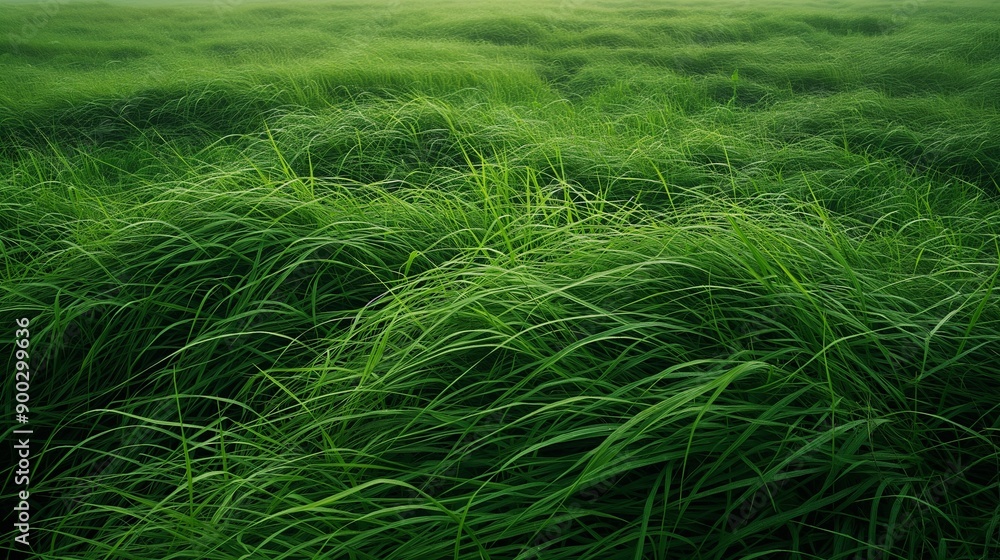 A lush, dense patch of tall grass waving gently in a soft breeze, showcasing various shades of green and the natural undulation of the field. A lush, dense patch of tall grass waving gently in a soft breeze, showcasing various shades of green and the natural undulation of the field.