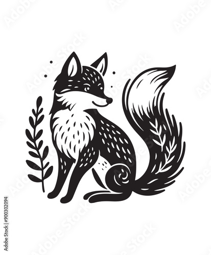 fox vector art,graphics foxs icons set,vintage illustration fox clipart,vector foxs flat style artwork design photo