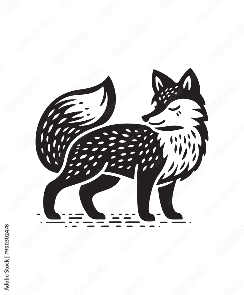 Fototapeta premium fox vector art,graphics foxs icons set,vintage illustration fox clipart,vector foxs flat style artwork design