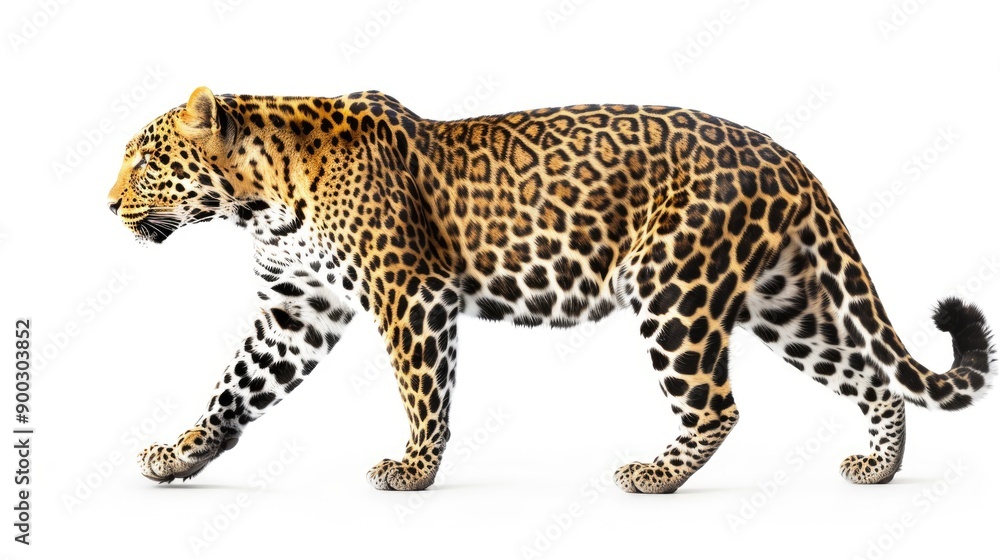 a leopard isolated on white background a leopard isolated on white background