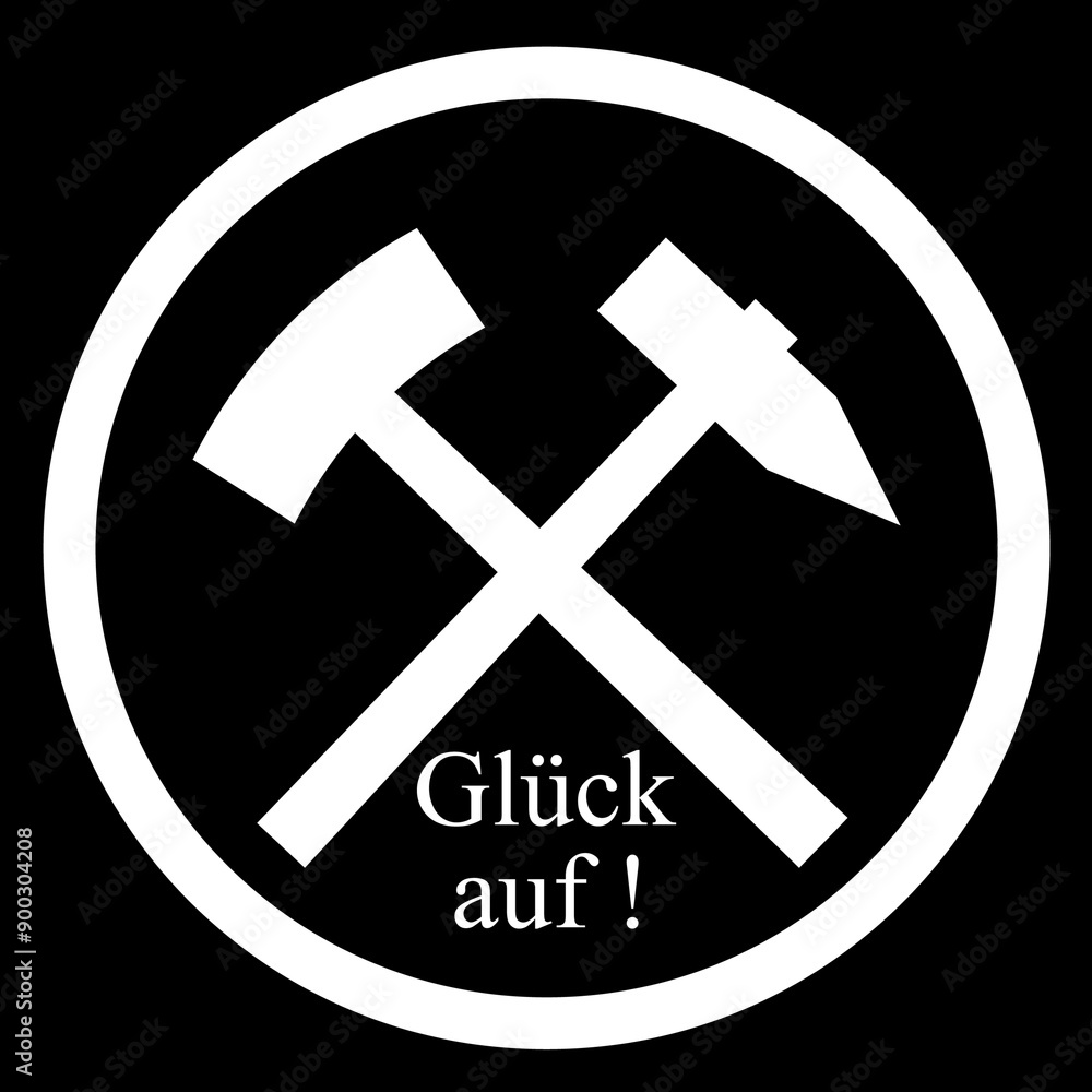 Fototapeta premium Bergbau Logo