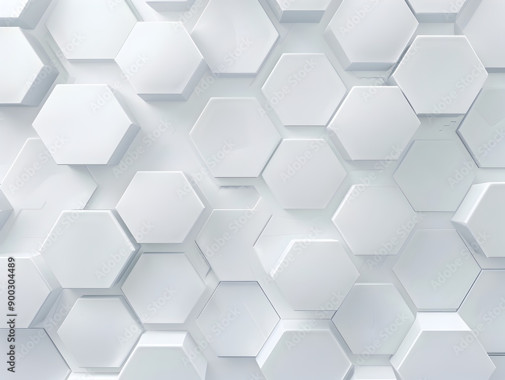 3d render, abstract white background with hexagon pattern for technology concept. Abstract futuristic wallpaper with 2D and 45 degree angle illustration of geometric shapes on light grey surface. Back 3d render, abstract white background with hexagon pattern for technology concept. Abstract futuristic wallpaper with 2D and 45 degree angle illustration of geometric shapes on light grey surface. Back