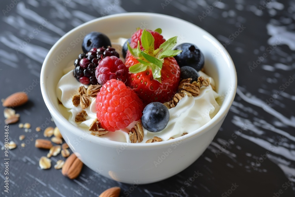 Yogurt Parfait with Fresh Berries and Granola Yogurt Parfait with Fresh Berries and Granola