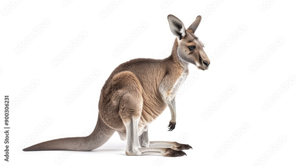 Fototapeta premium a kangaroo isolated on white background