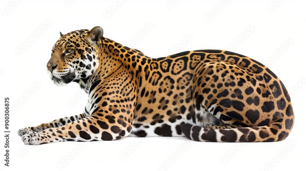 Fototapeta premium a jaguar isolated on white background