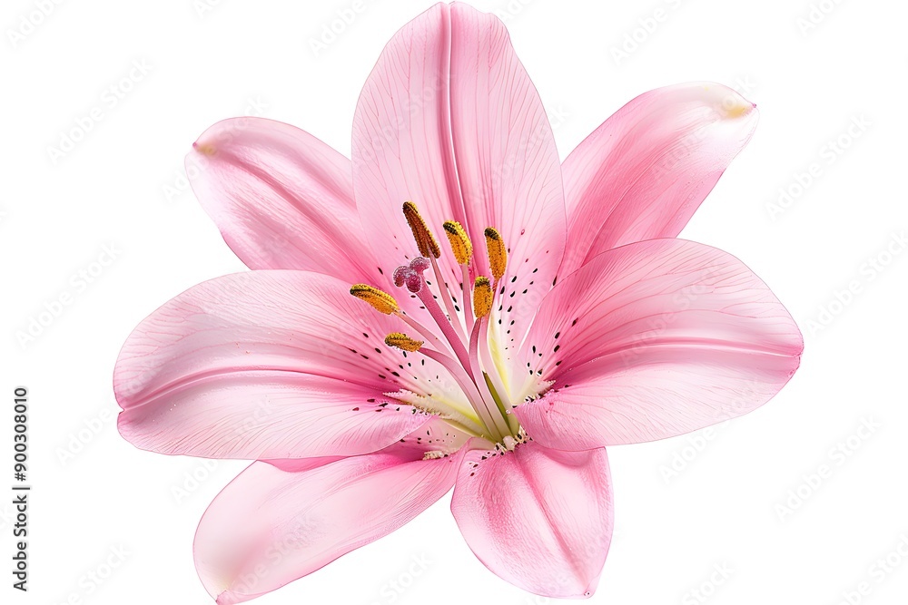 Pink Lily Flower with Delicate Petals