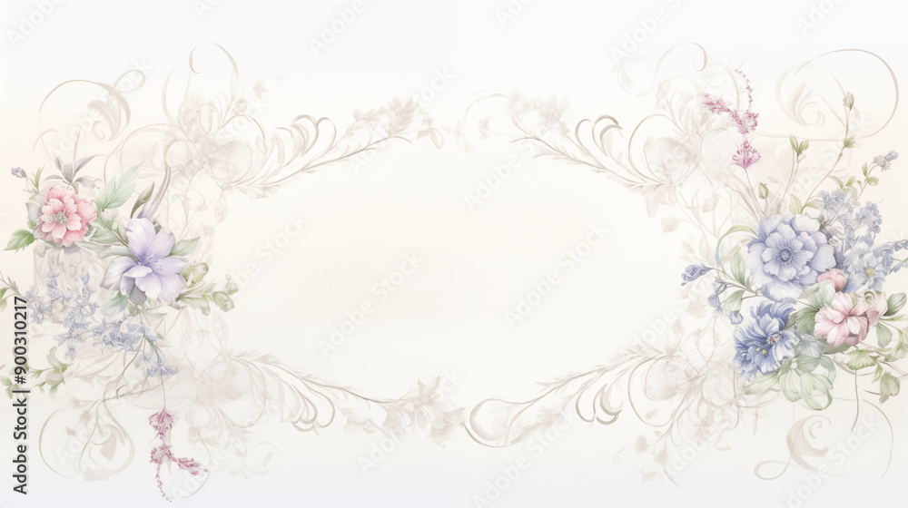 frame with flowers frame with flowers