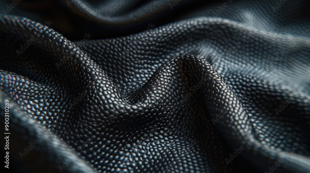 Close-Up of Black Leather Material in Natural Light Close-Up of Black Leather Material in Natural Light