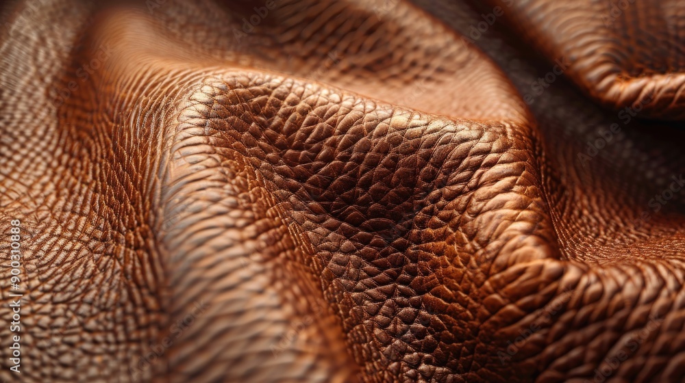 Brown Leather Texture With Detailed Grain Patterns in Soft Light Brown Leather Texture With Detailed Grain Patterns in Soft Light