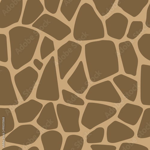 Vector llustration of giraffe skind as seamless pattern
