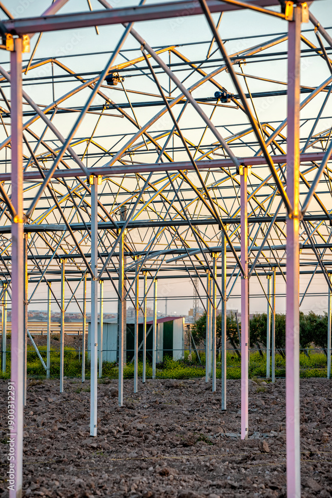 Fototapeta premium structure or frame of a greenhouse