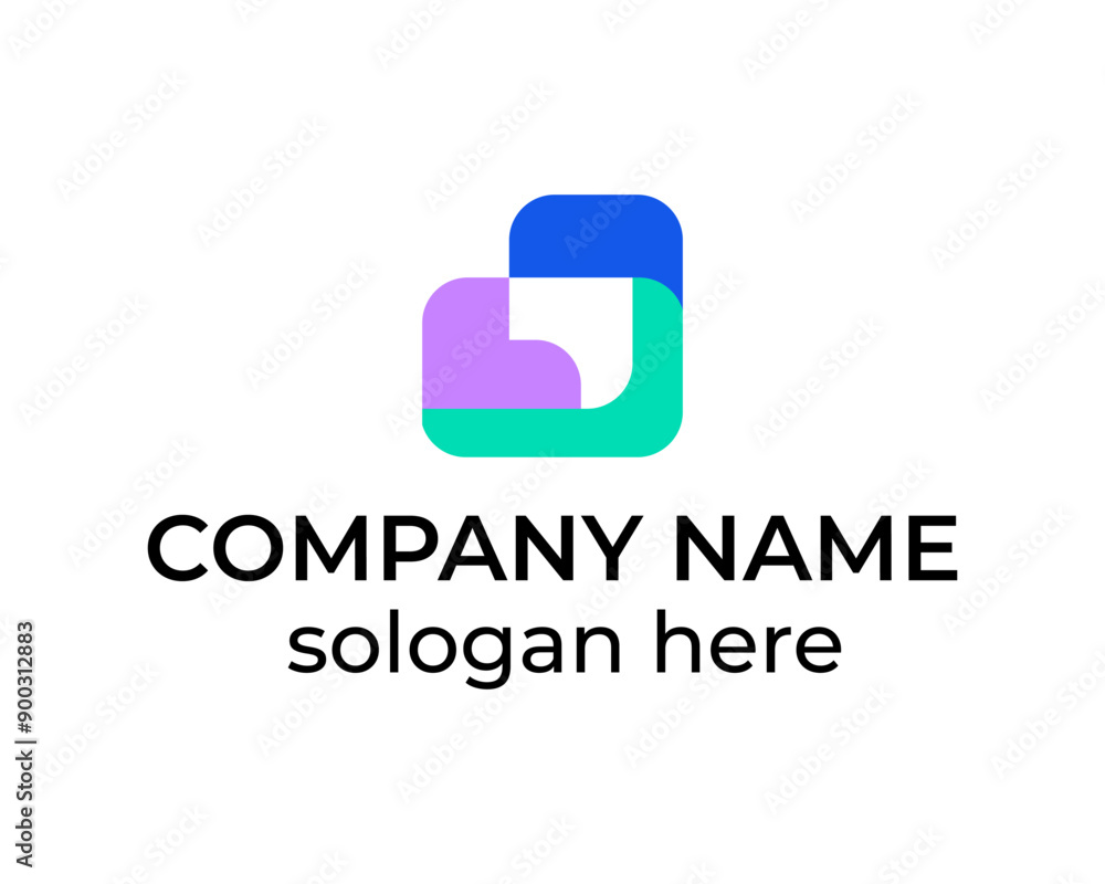 Fototapeta premium Creative L,B icon logo design template vector