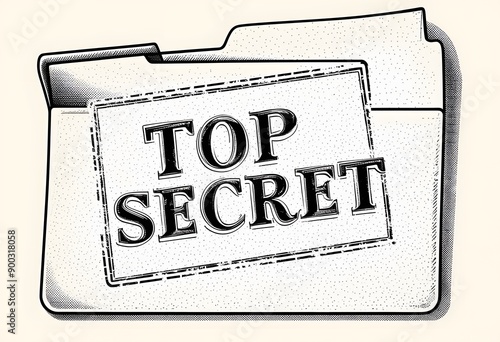 "TOP SECRET" written on a folder.