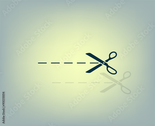 Vector illustration with shadow on gradient background