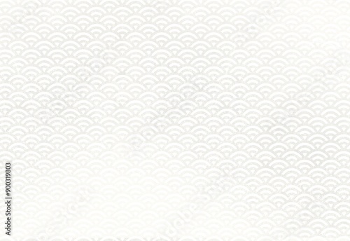 和柄　青海波　白　銀　背景　パターン　和風素材