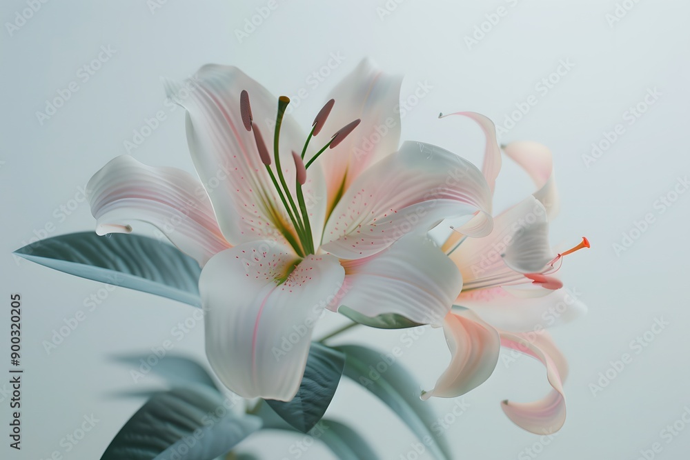 Fototapeta premium Delicate White Lilies in Soft Light