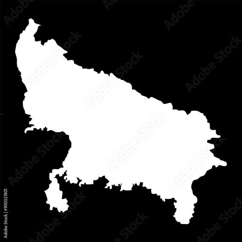 Photos Uttar Pradesh state map, administrative division of India