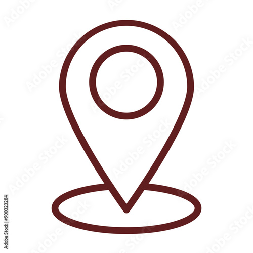 Free Download Location Vector Line Maroon Icon Design - GFXLoad