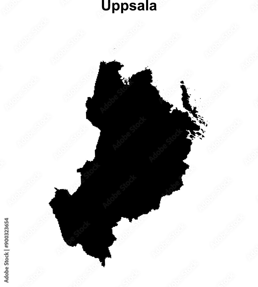Obraz premium Uppsala outline map