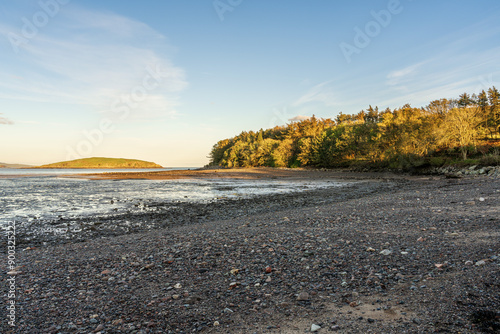 A beach on the banks of the Dumfries Channel near Auchencairn, Scotland, UK photo