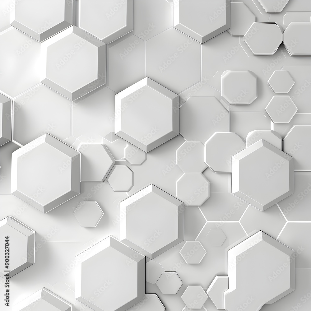 A white background with an array of hexagons in varying sizes, creating geometric patterns that evoke the feel and look of data visualization or computer graphics A white background with an array of hexagons in varying sizes, creating geometric patterns that evoke the feel and look of data visualization or computer graphics