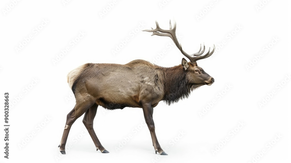 Fototapeta premium A elk isolated on white background
