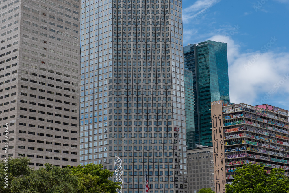 Walking in a hot summer day through Brickell in Miami, Florida Walking in a hot summer day through Brickell in Miami, Florida