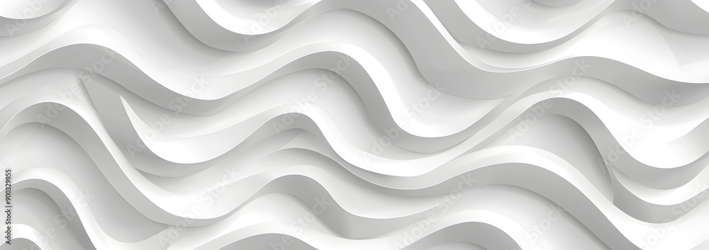White background with wavy pattern for wall cladding or decorative panels, vector illustration. Design template for decoration and interior design in home or office space White background with wavy pattern for wall cladding or decorative panels, vector illustration. Design template for decoration and interior design in home or office space