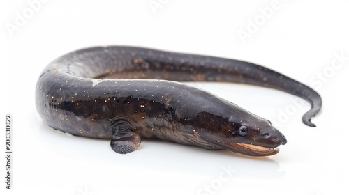 a electric eel isolated on white background photo