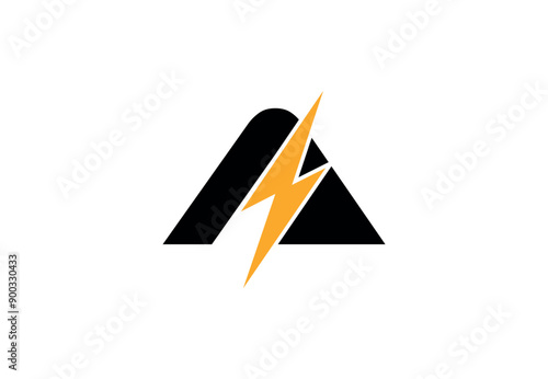 Letter A Electric Logo | A Flash Logo design | A Letter Logo Design With Lighting Thunder Bolt
