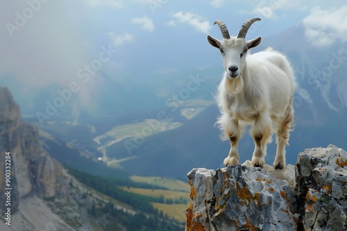 mountain goat on a rock