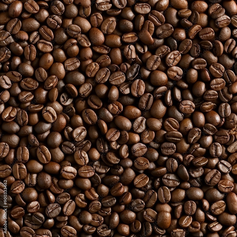 Brown roasted coffee beans close up full frame as a background texture Brown roasted coffee beans close up full frame as a background texture