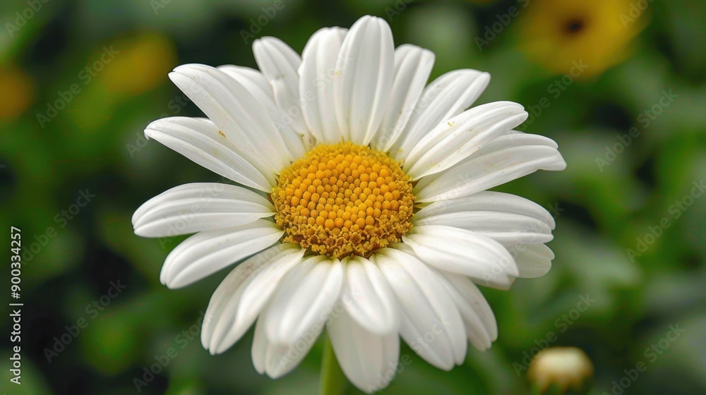 Obraz premium Daisy: Cheerful and uncomplicated, daisies embody innocence and purity, frequently reminding us of joyful childhood moments and simple pleasures. 