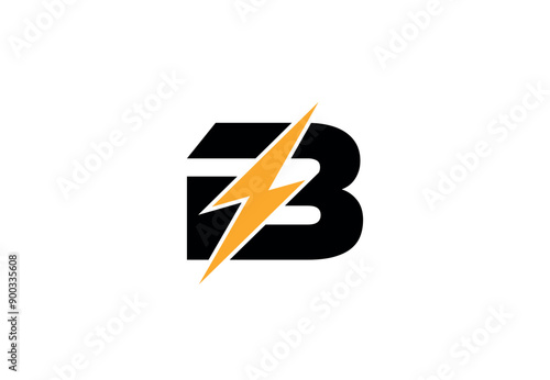 Letter B Electric Logo | B Flash Logo design | B Letter Logo Design With Lighting Thunder Bolt | B Logo Design
