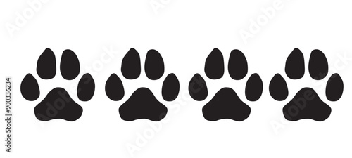 Paw icon Cat And Dog Paw vector isolated on white background. Paw Print icon.