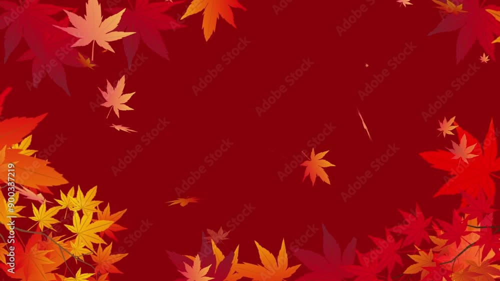 秋の紅葉中華風背景
秋の紅葉中華風背景