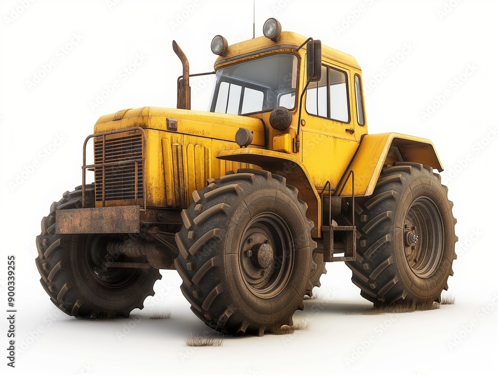 Agricultural tractor isolated on a white background. Agricultural tractor isolated on a white background.