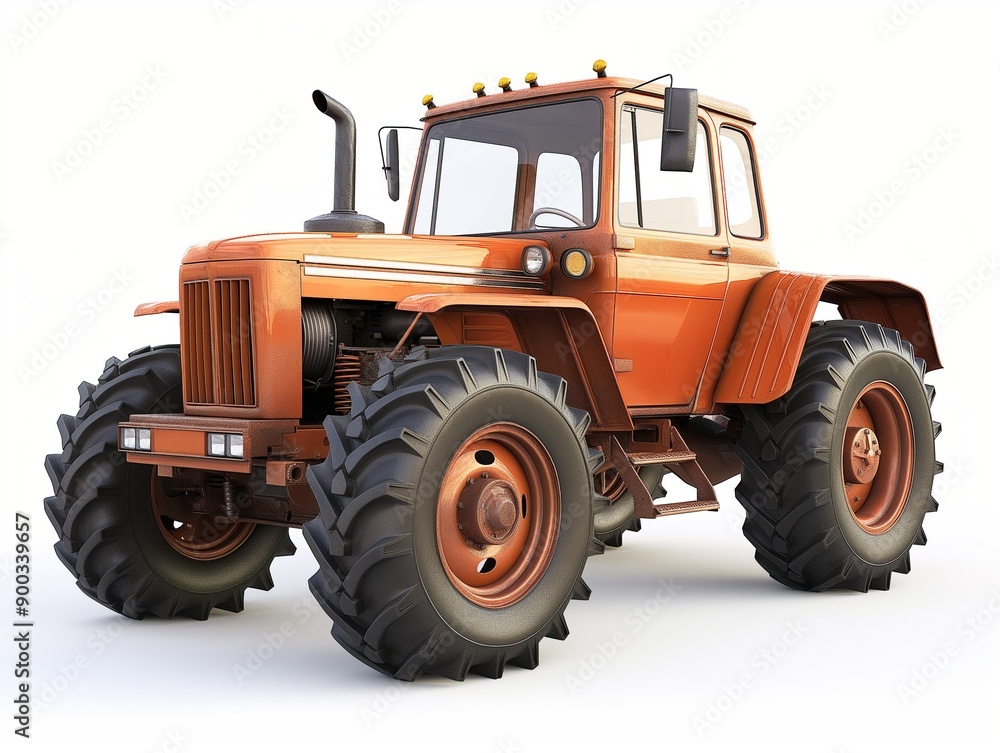 Agricultural tractor isolated on a white background. Agricultural tractor isolated on a white background.
