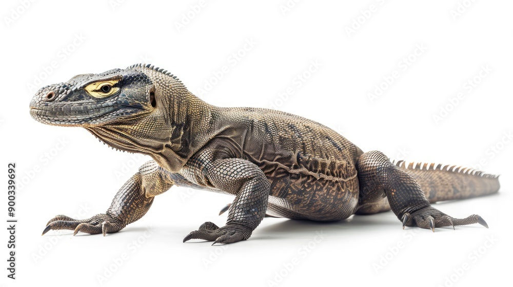 comodo dragon isolated on white background comodo dragon isolated on white background