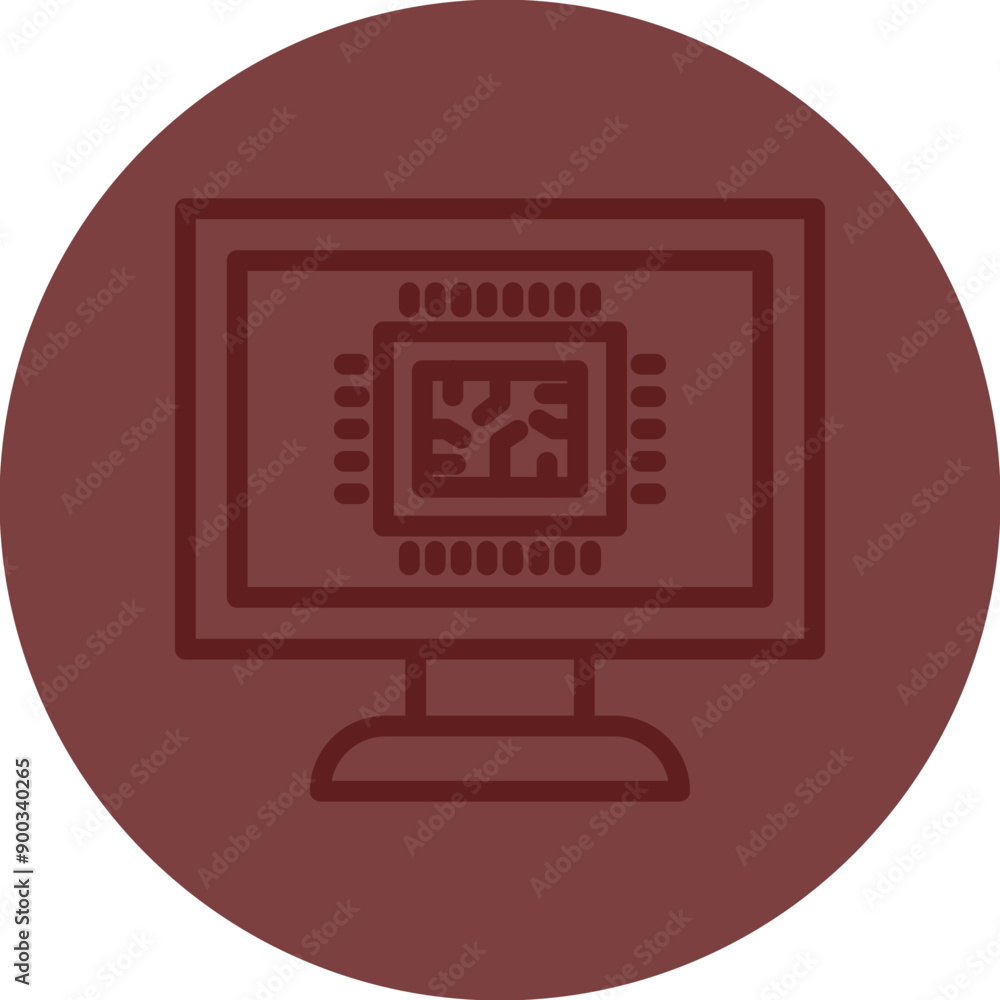 Technology Vector Line Maroon Circle Maroon Technology Vector Line Maroon Circle Maroon