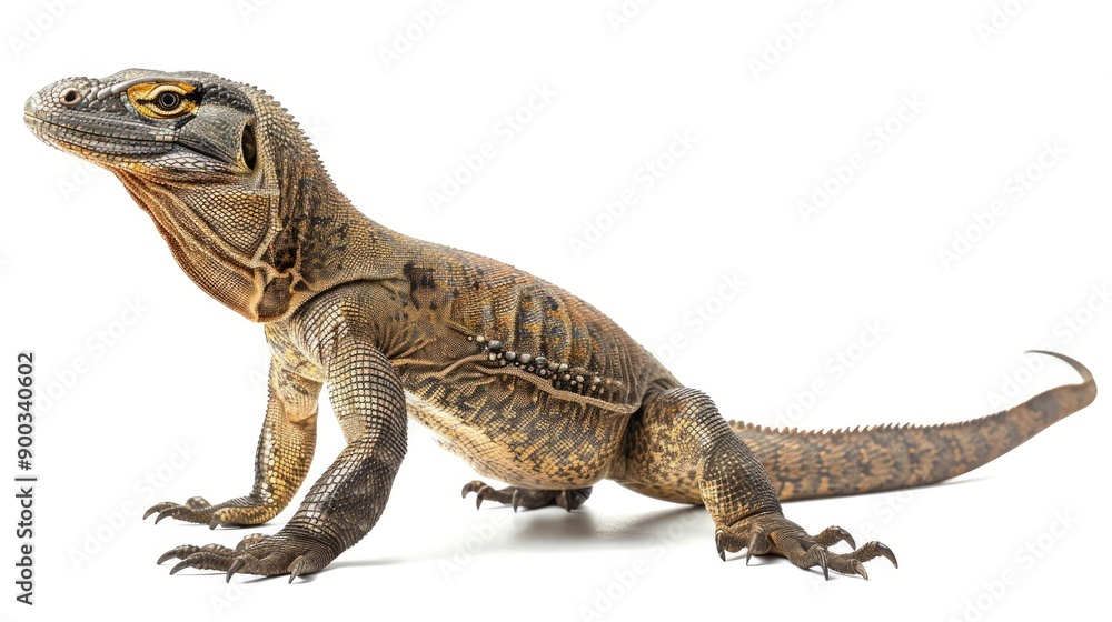 Obraz premium comodo dragon isolated on white background