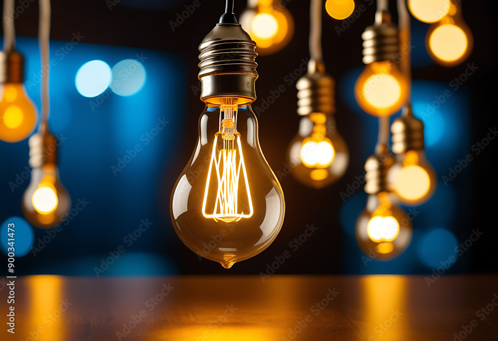 hanging light bulb golden bokeh lights high resolution high details vibrant hanging light bulb golden bokeh lights high resolution high details vibrant