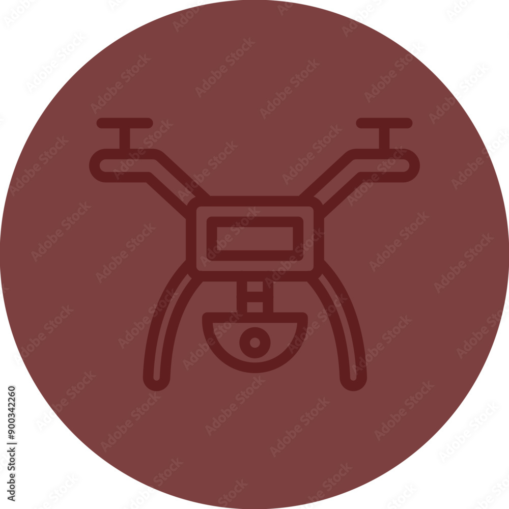 Camera Drone Vector Line Maroon Circle Maroon Camera Drone Vector Line Maroon Circle Maroon