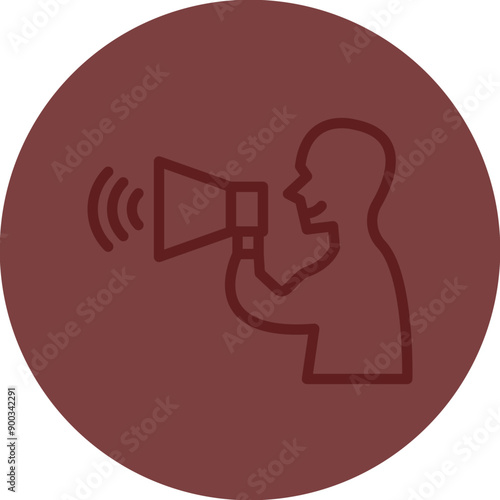 Director Vector Line Maroon Circle Maroon